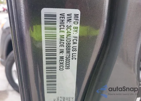 2021 Jeep Compass Latitude 4X4 из США, поврежденный, VIN 3C4NJDBB8MT503339